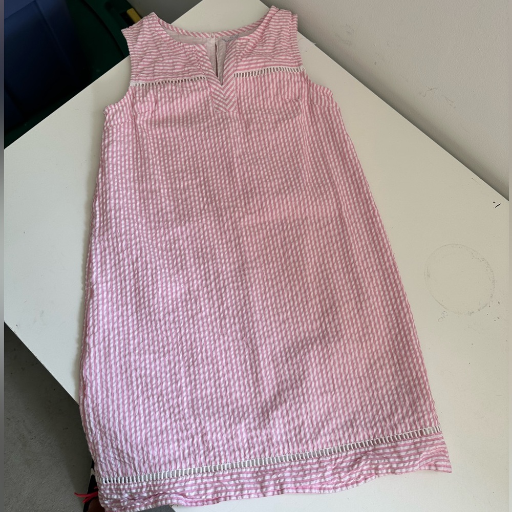 Vineyard Vines pink seersucker dress